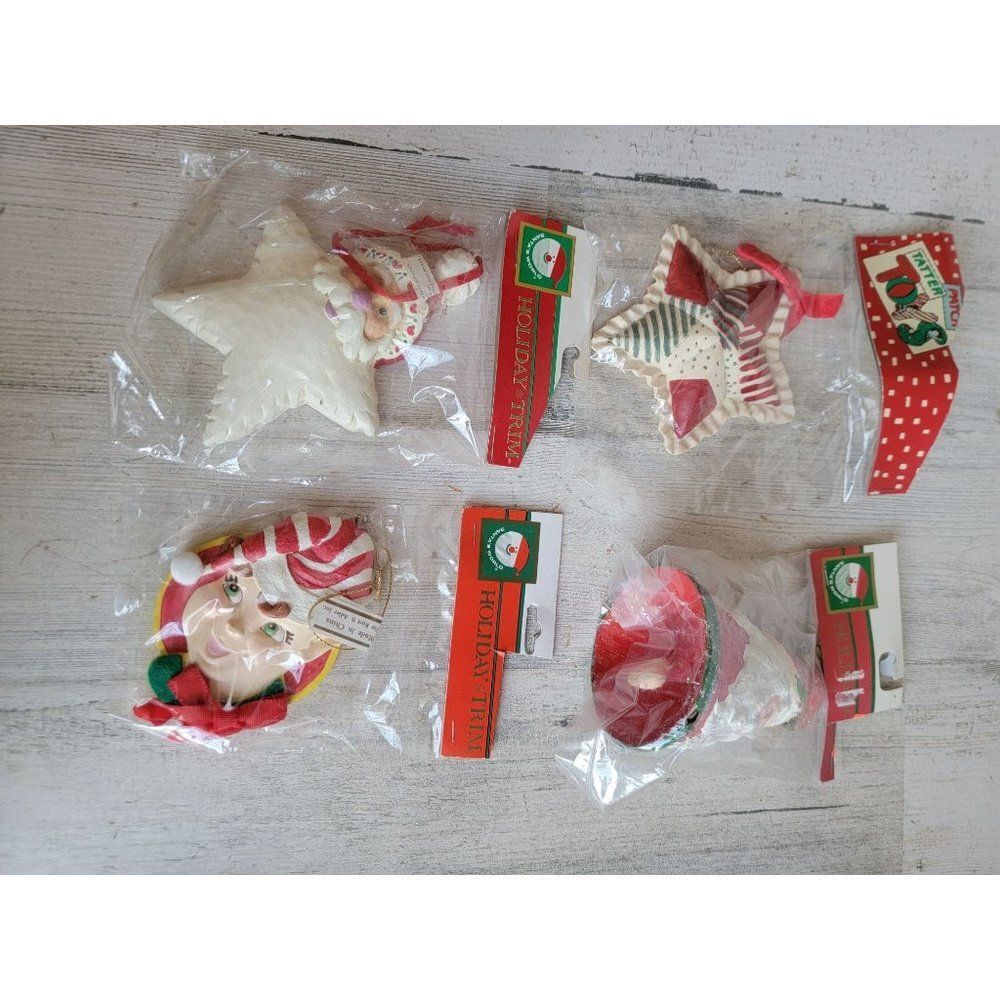 Kurt Adler Santa Claus star elf Bell ornament set Xmas
